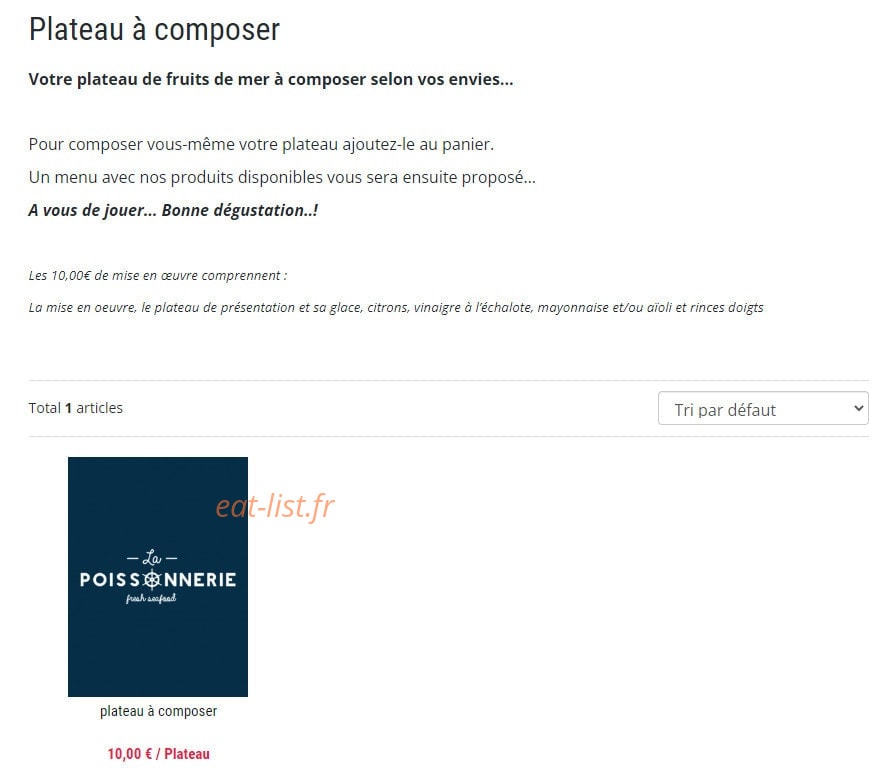 La Poissonnerie — carte page 9