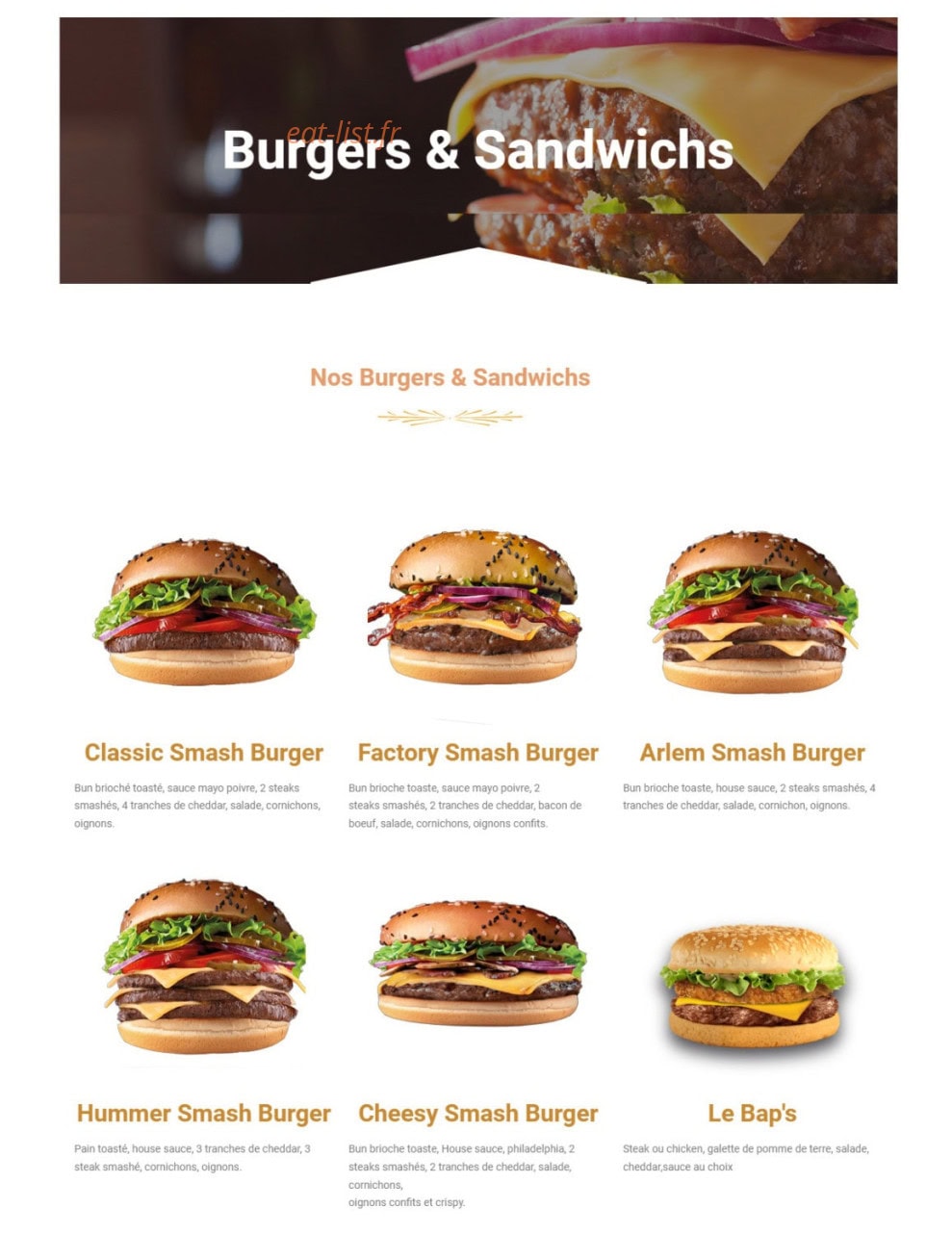 Street Factory — carte page 6