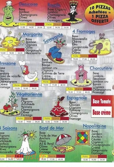 L' Auberge Deniçoise — carte page 1