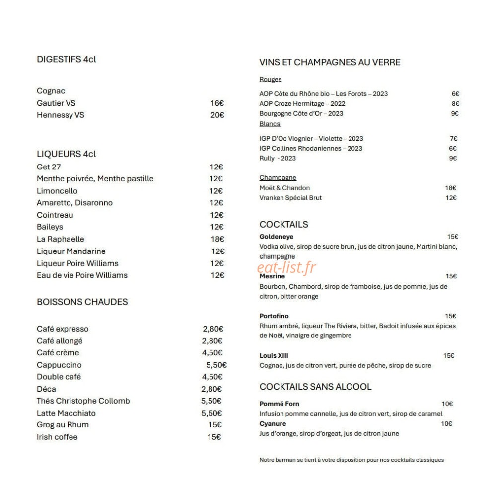 The Riviera — carte page 5