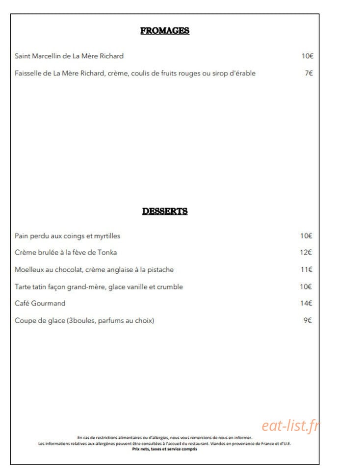 The Riviera — carte page 3