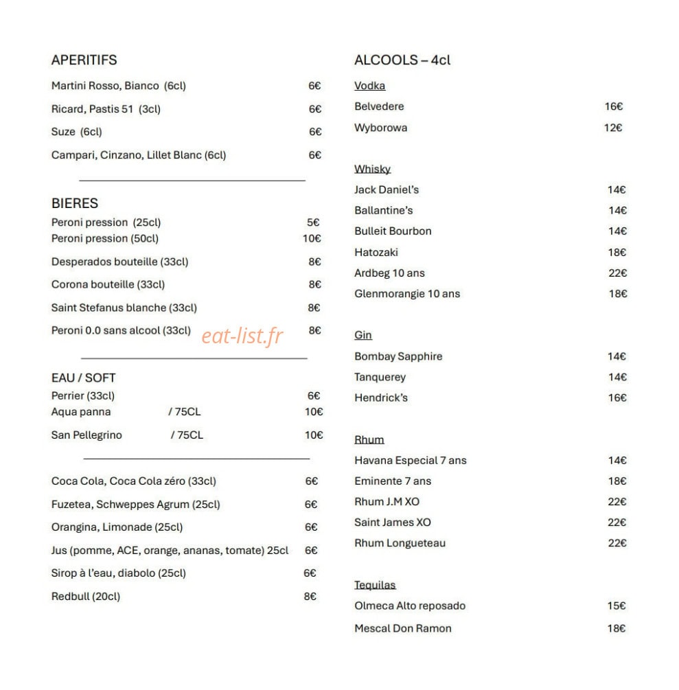 The Riviera — carte page 4