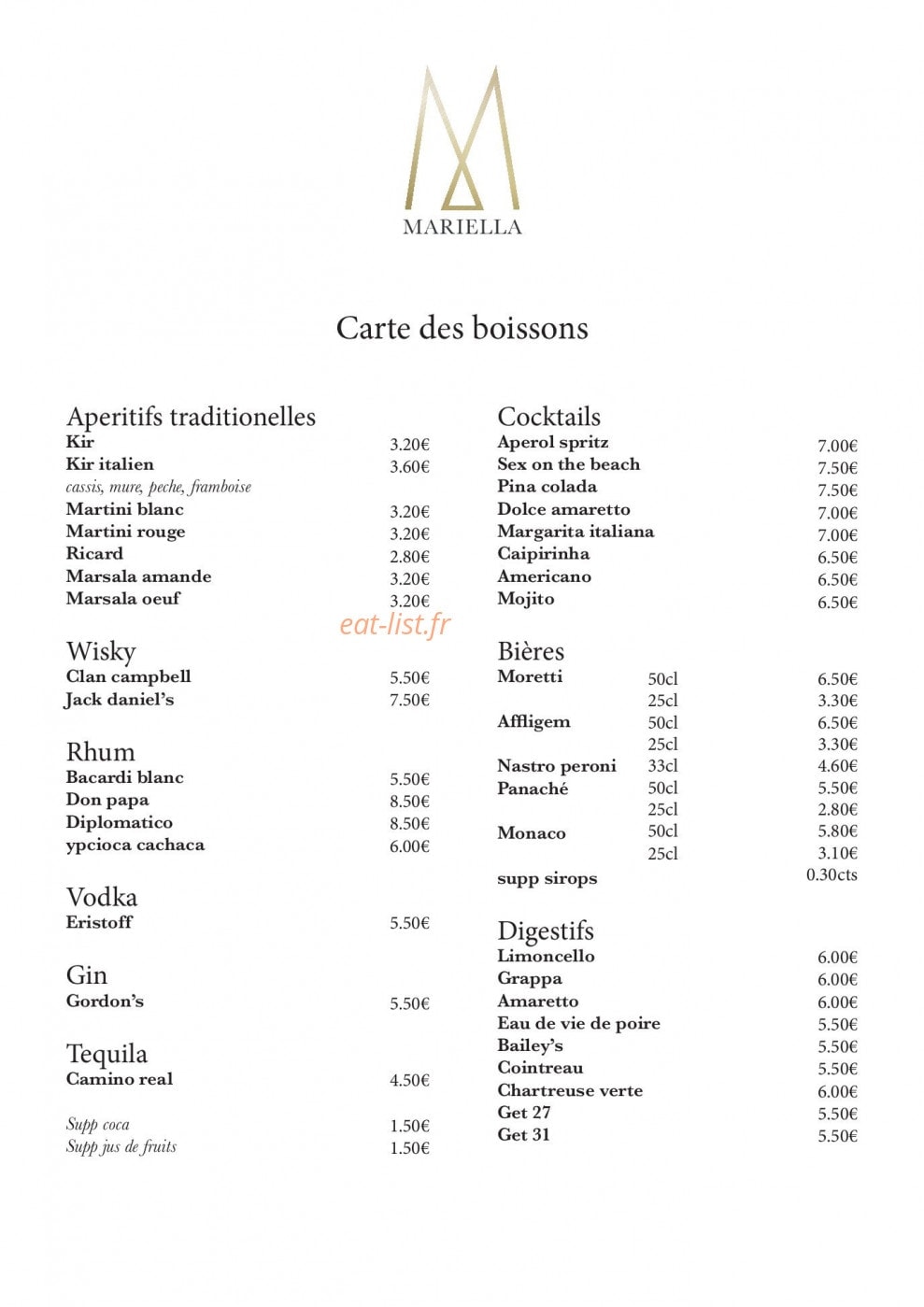 Mariella — carte page 2