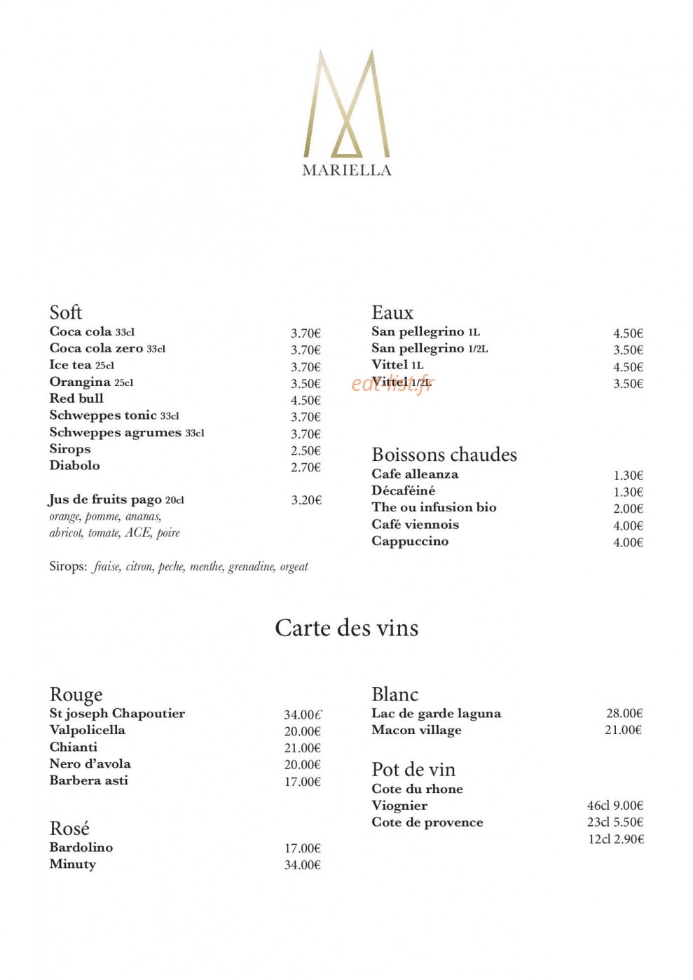 Mariella — carte page 3