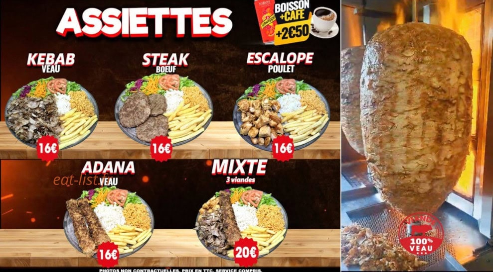 Chassieu Kebab — carte page 2