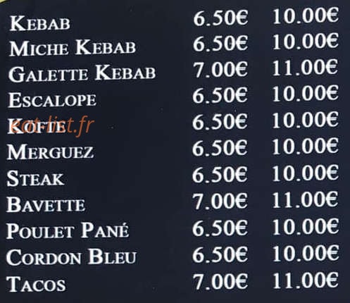 Elif restaurant — carte page 4