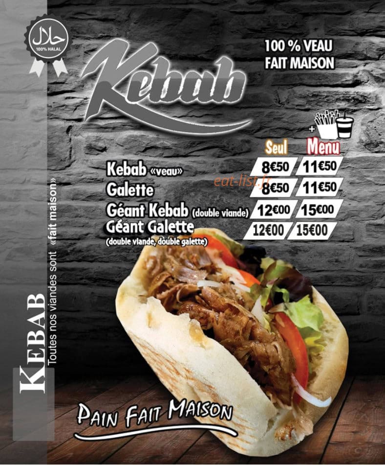 Familial Kebab — carte page 3