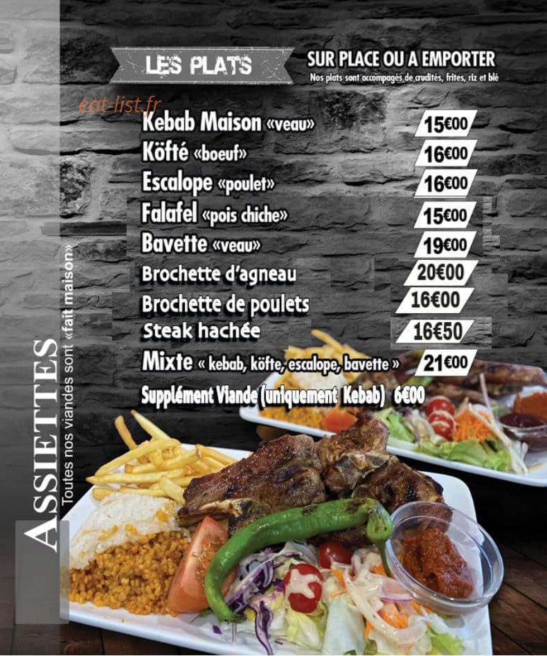 Familial Kebab — carte page 2