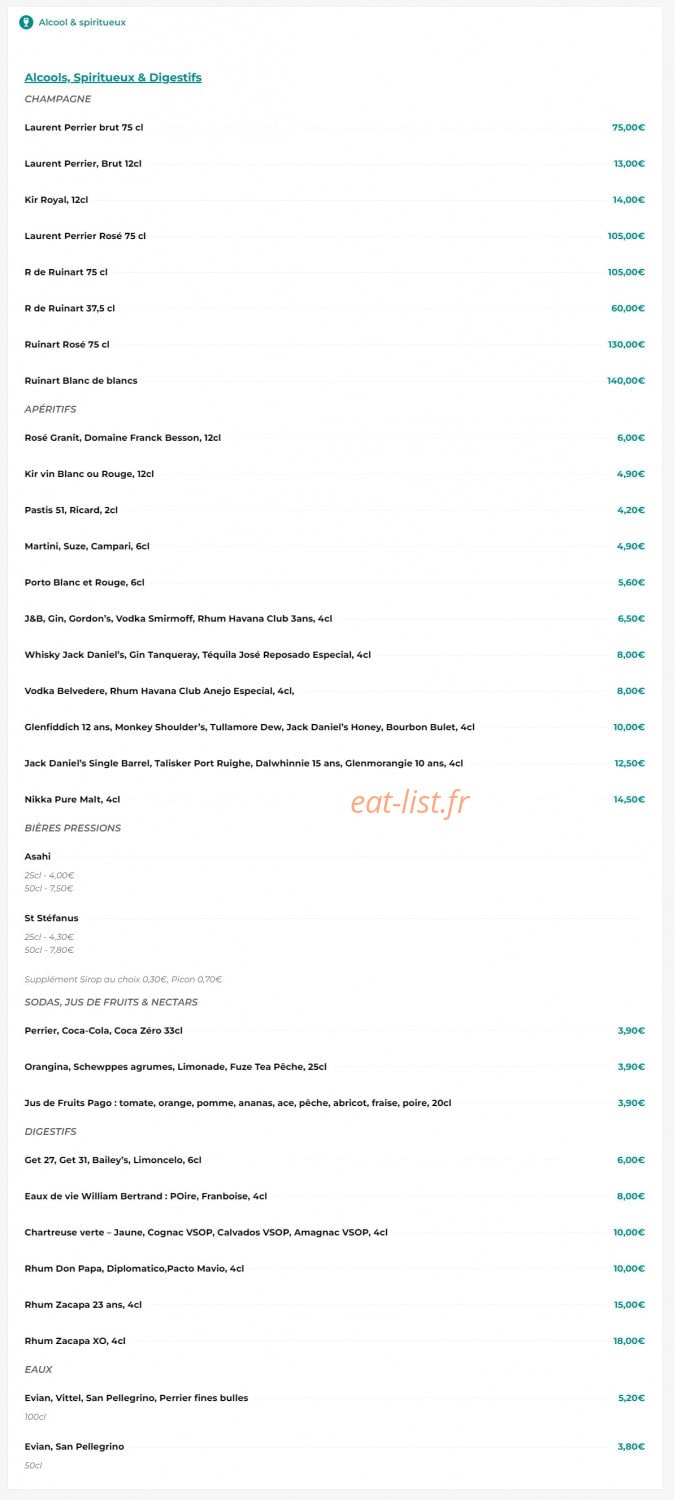 La Brasserie Flow — carte page 6