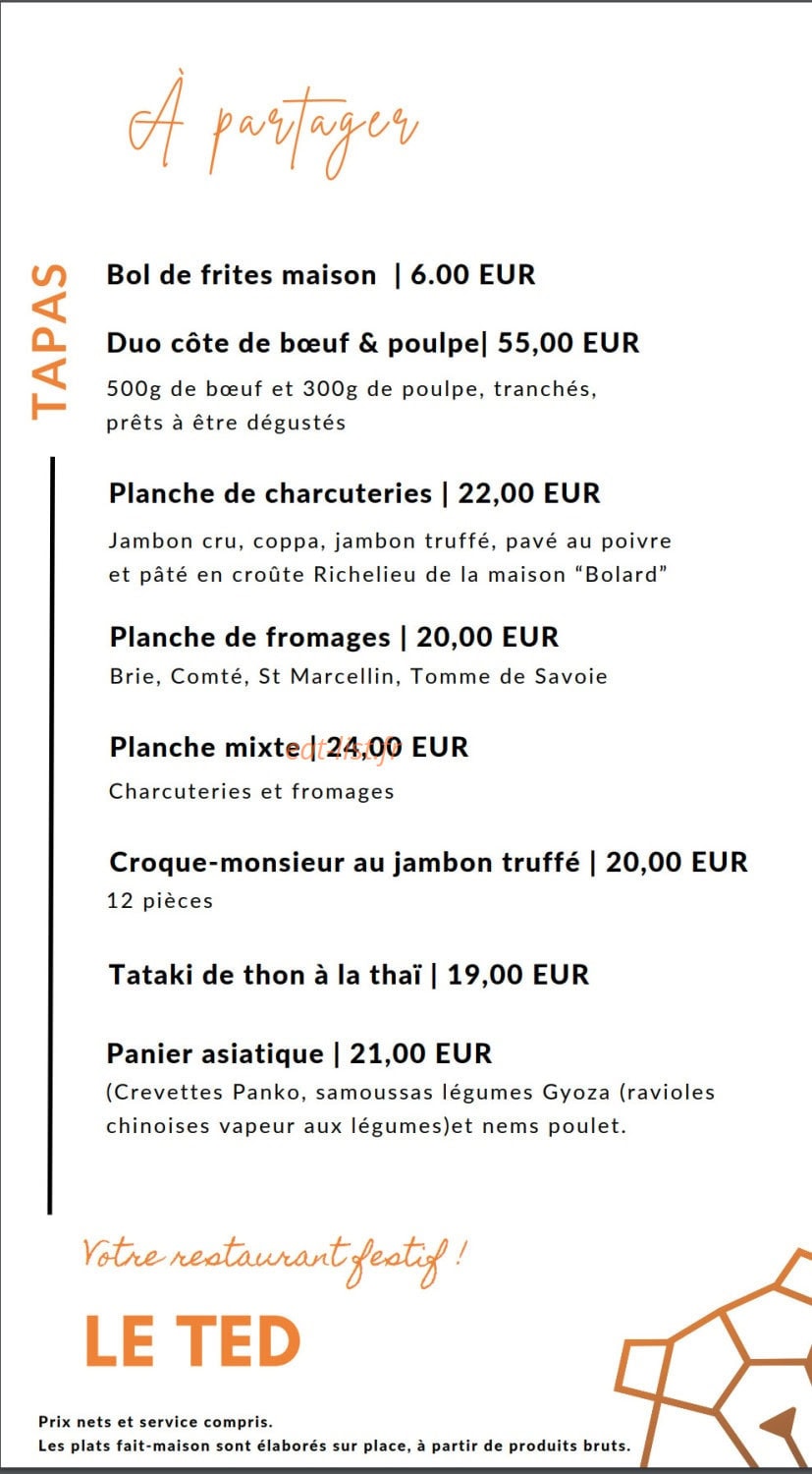 Le Ted — carte page 1
