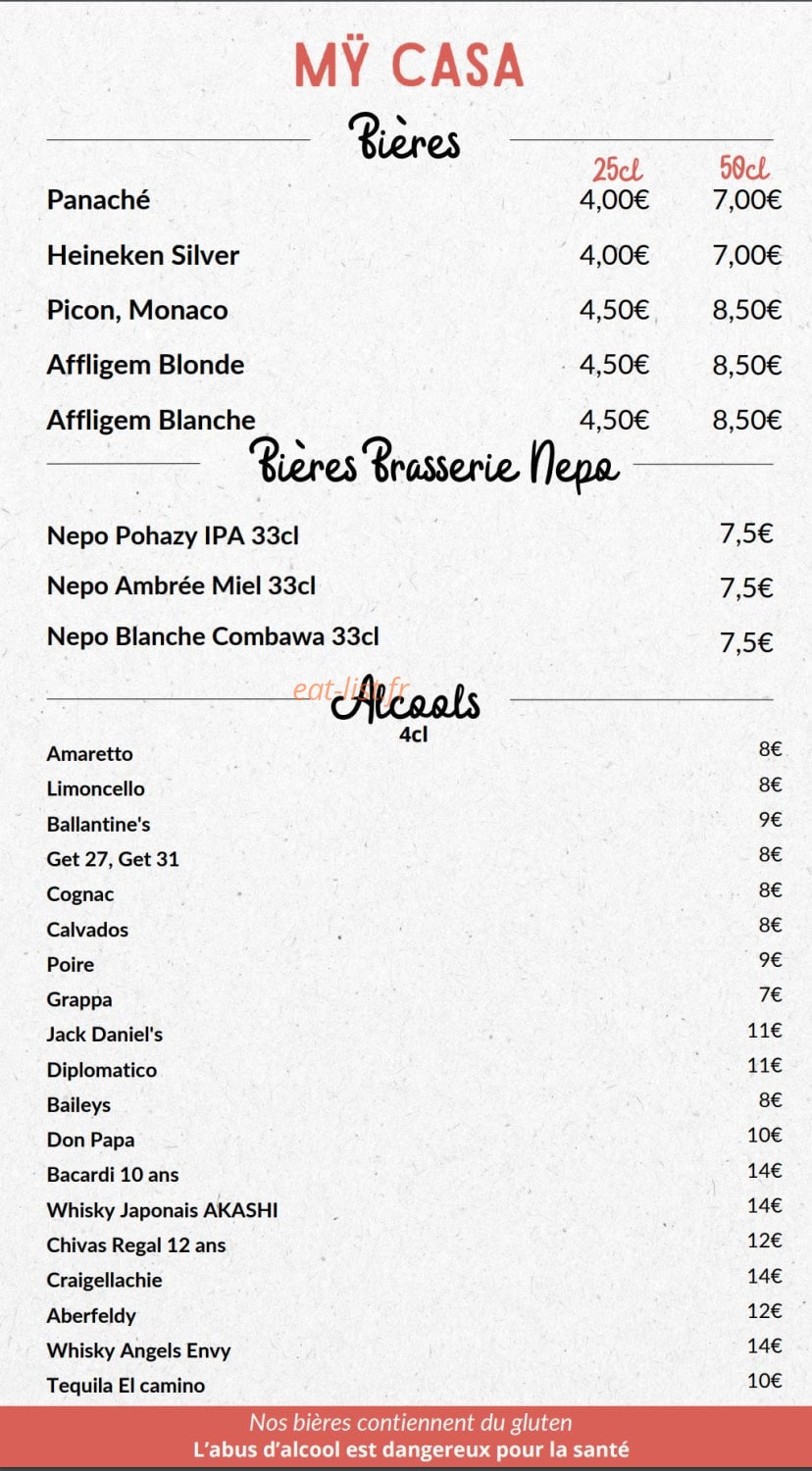 Mÿ Casa — carte page 7