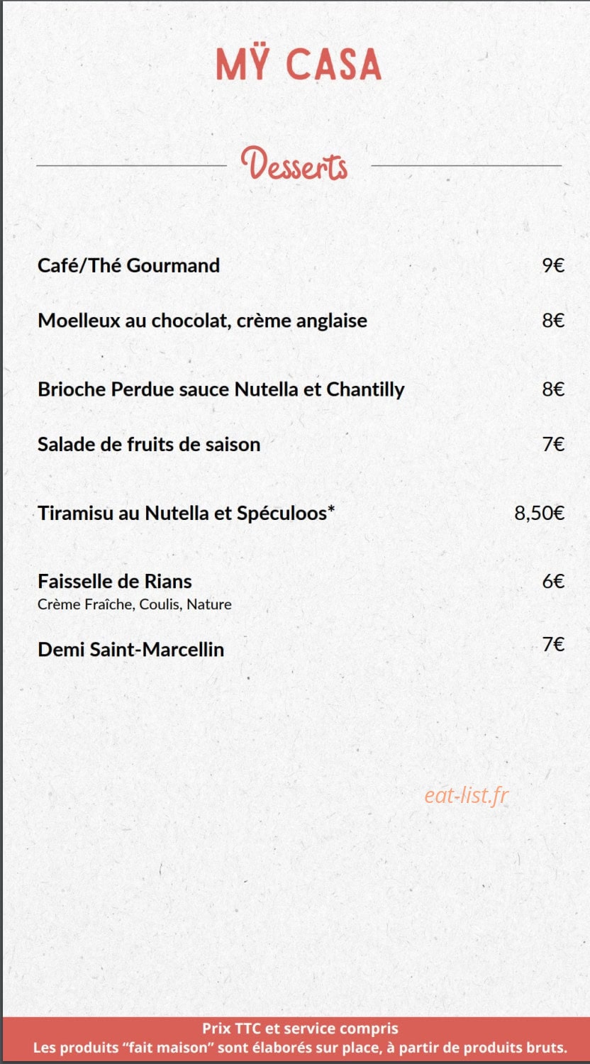 Mÿ Casa — carte page 3