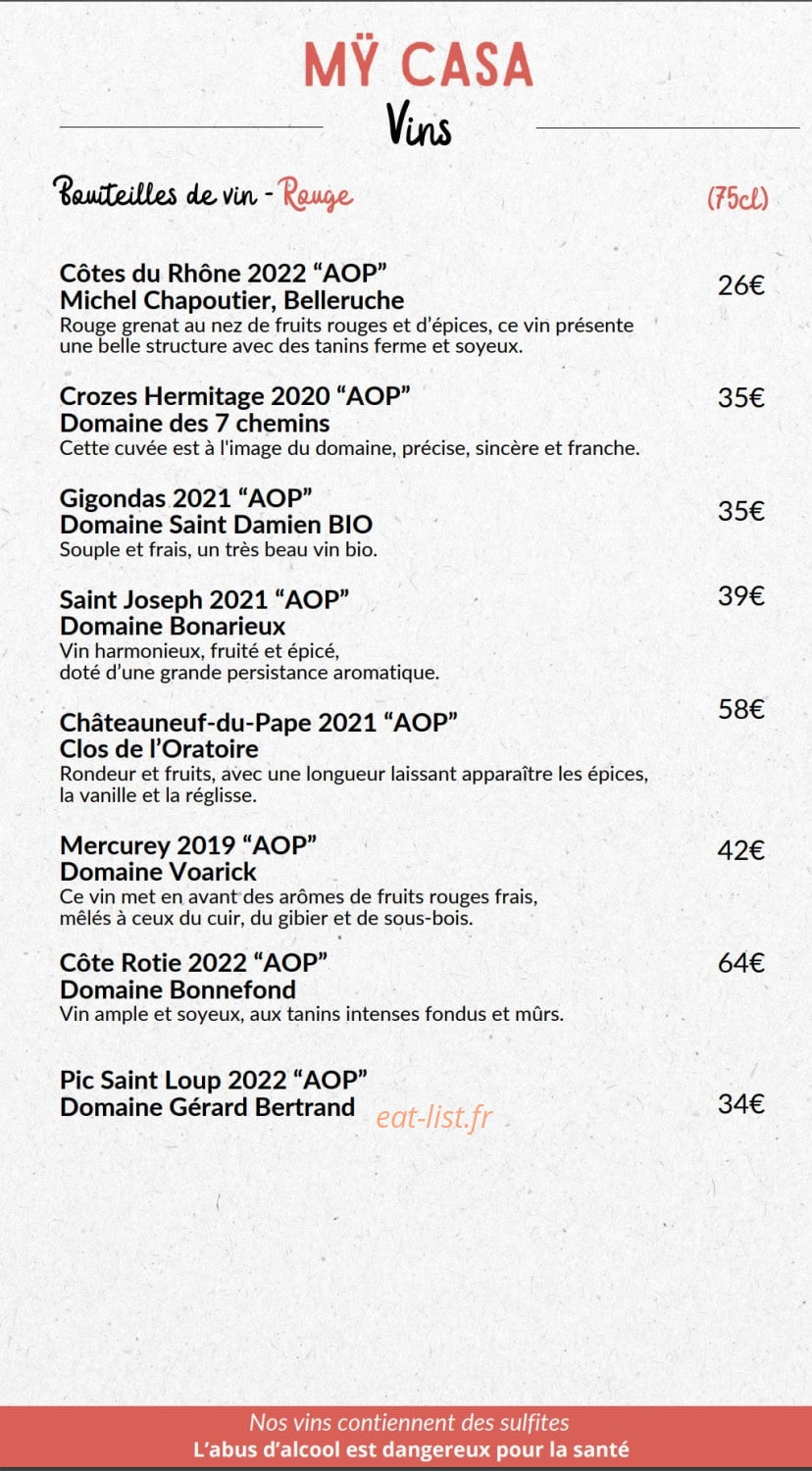 Mÿ Casa — carte page 11