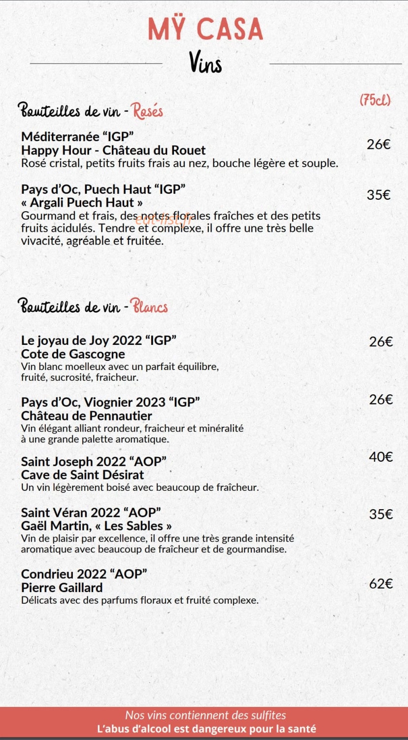 Mÿ Casa — carte page 10
