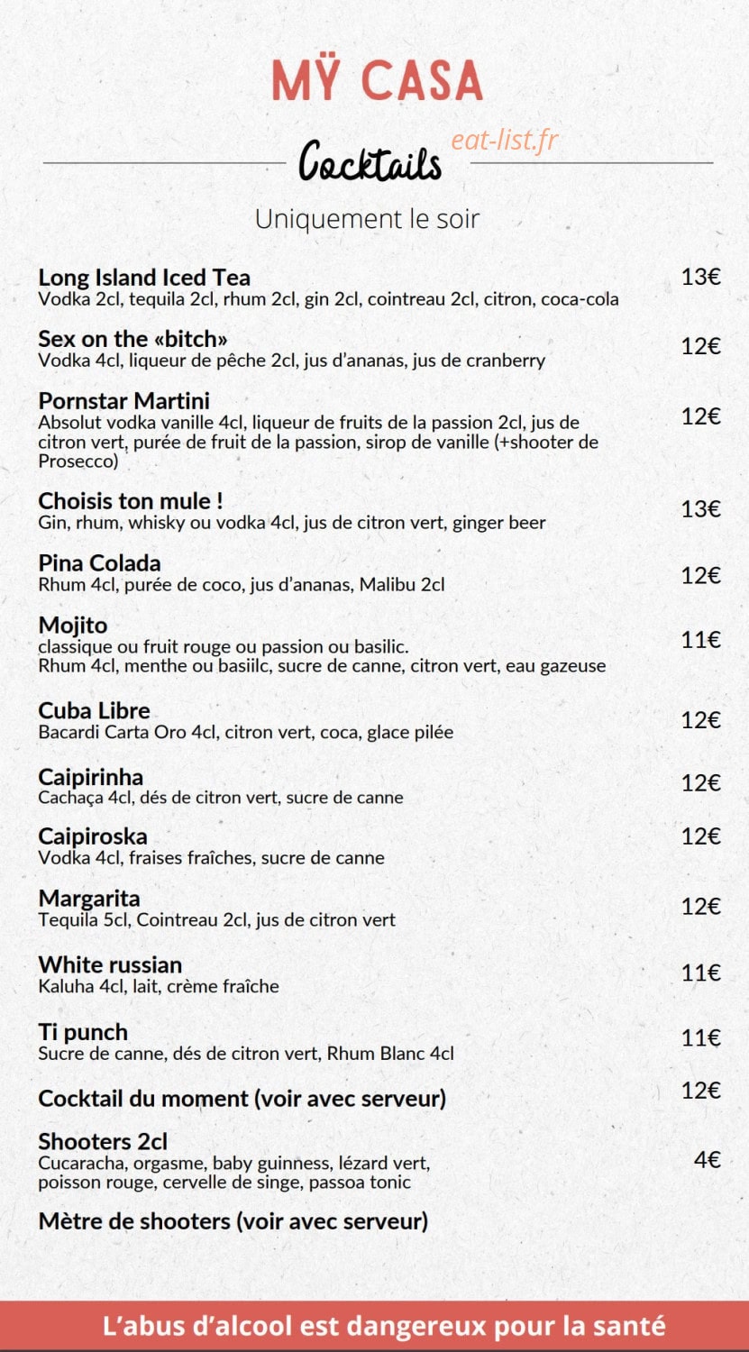 Mÿ Casa — carte page 5
