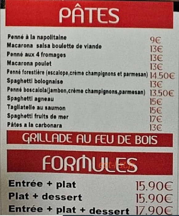 Restaurant Zam Zam — carte page 5