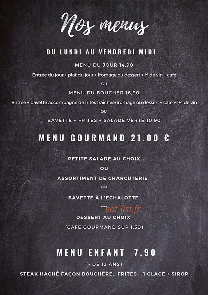 Le Brevenne Café — carte page 1
