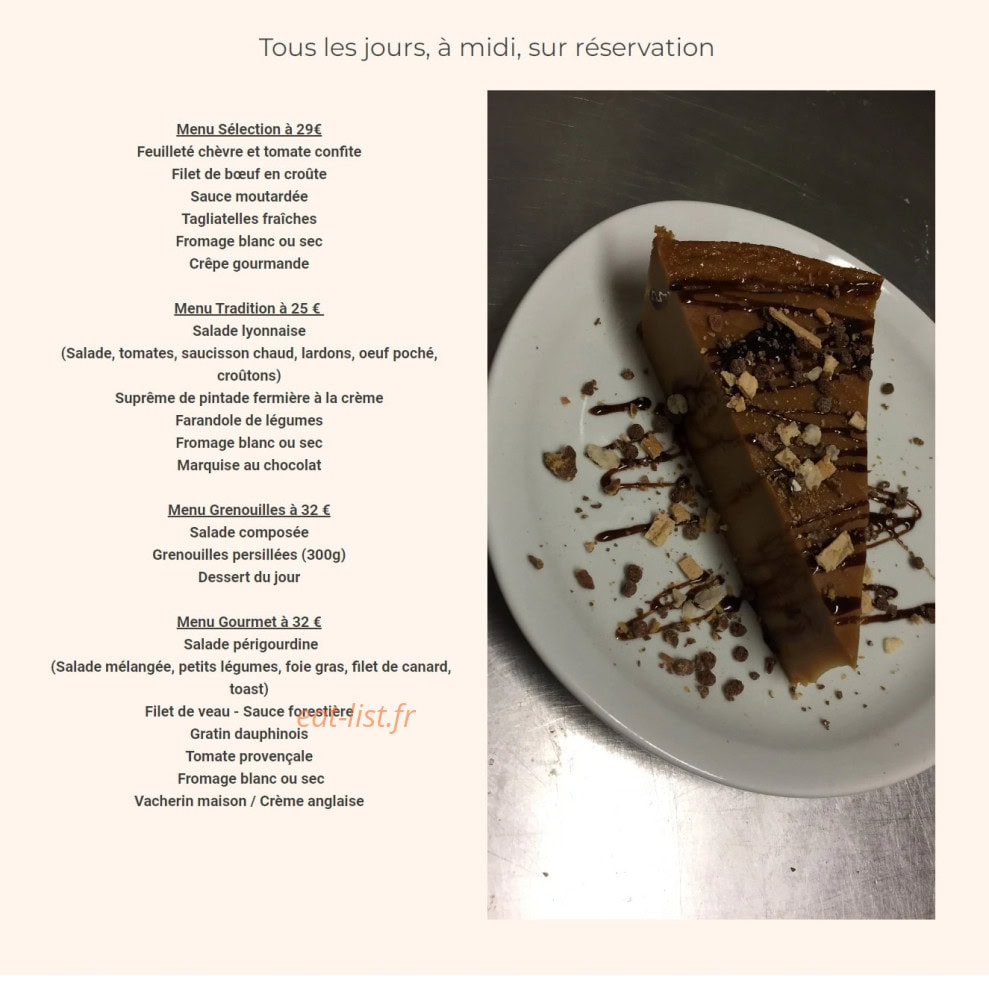Restaurant Maison Orsi — carte page 3