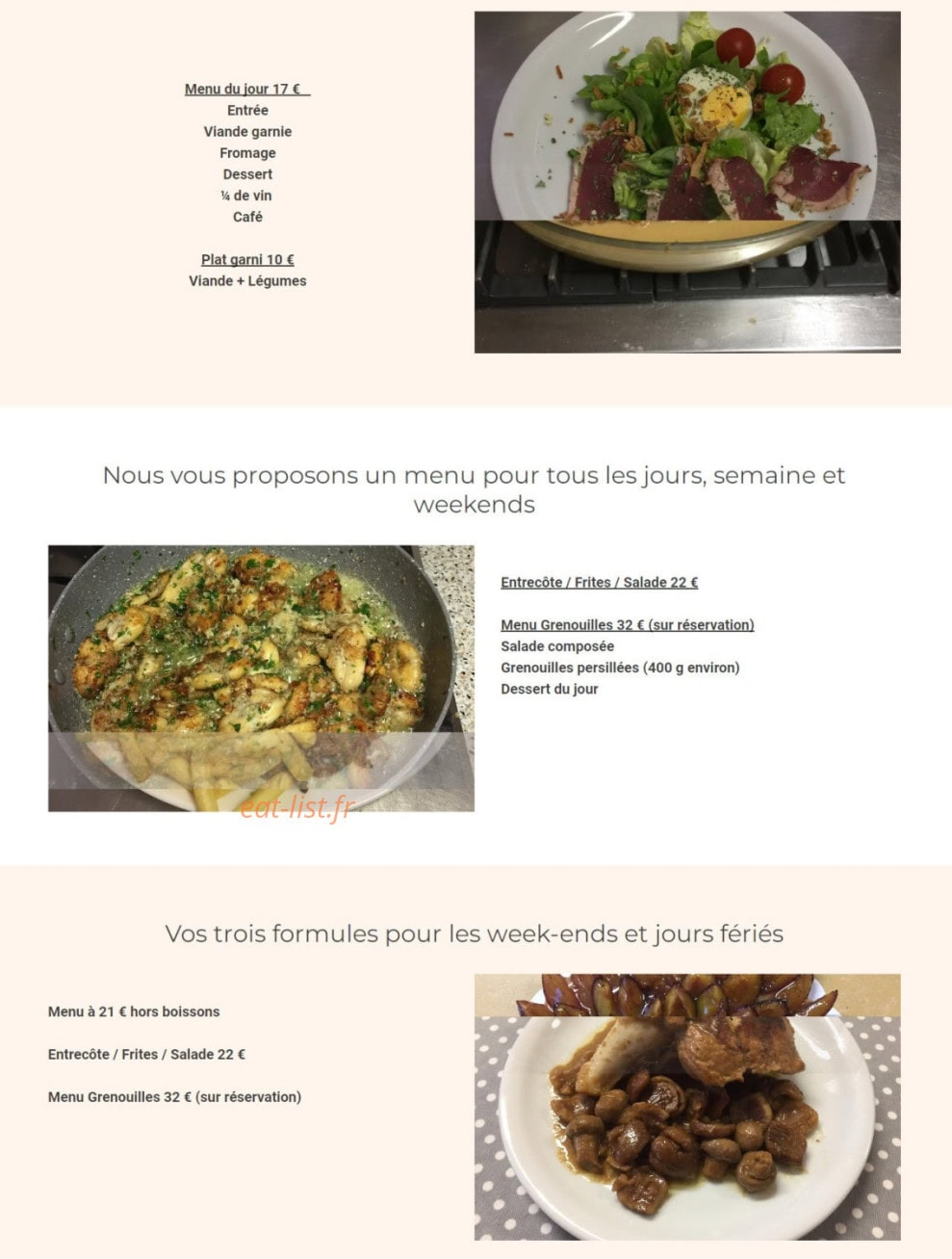 Restaurant Maison Orsi — carte page 2