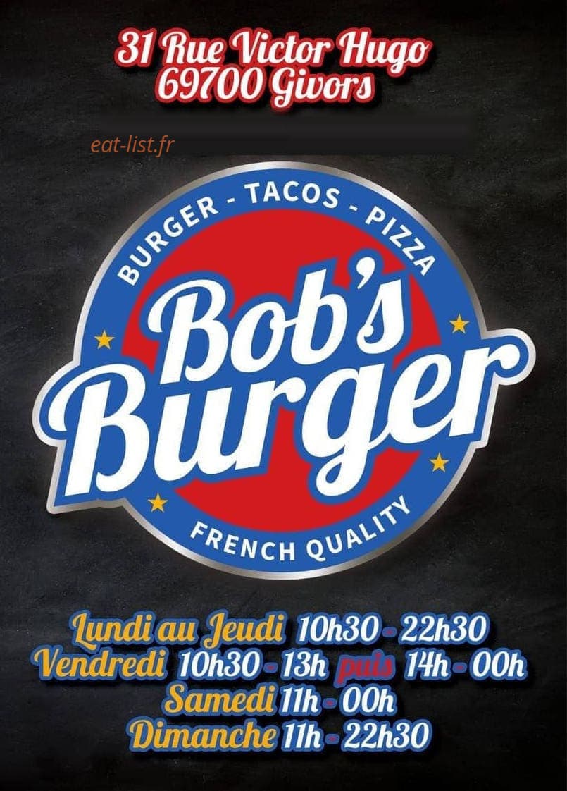 BOB'S Burger à Givors menu et photos