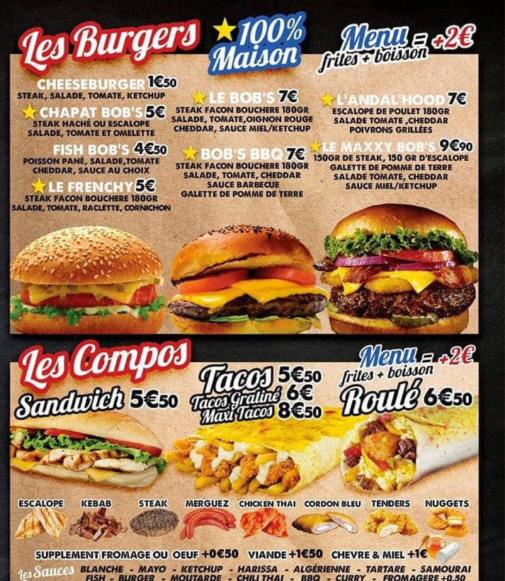 BOB'S Burger — carte page 3