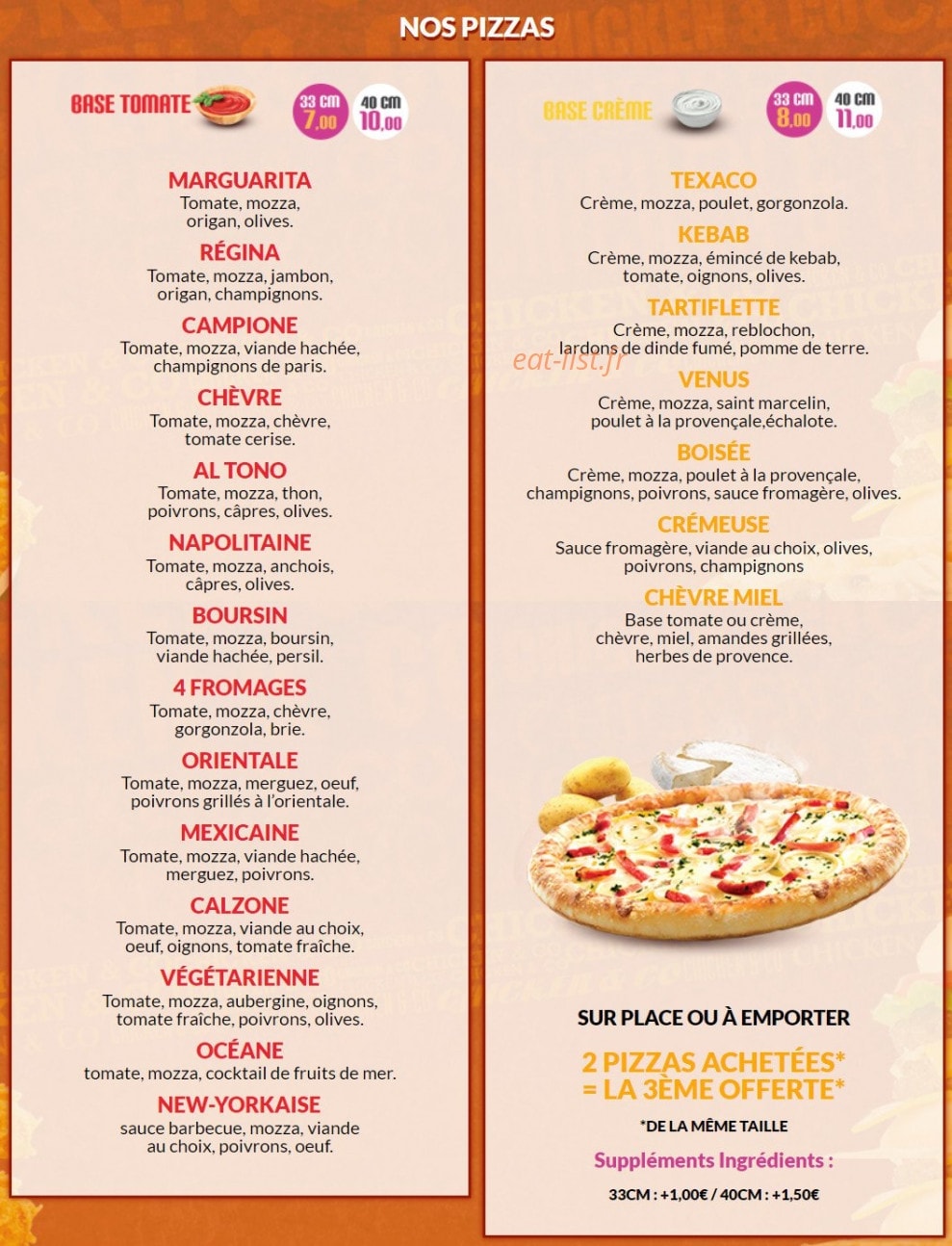 Chicken & co — carte page 1