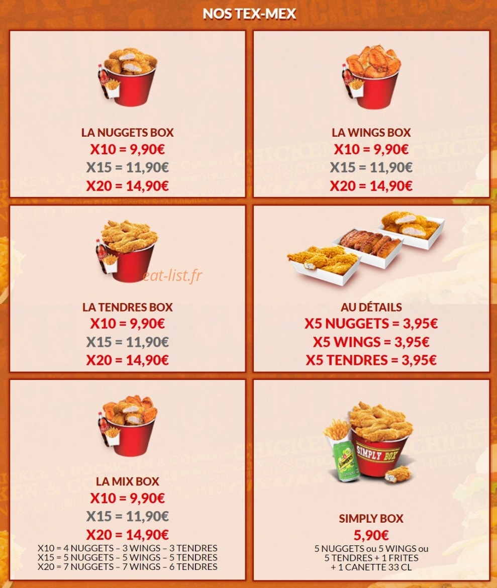 Chicken & co — carte page 5