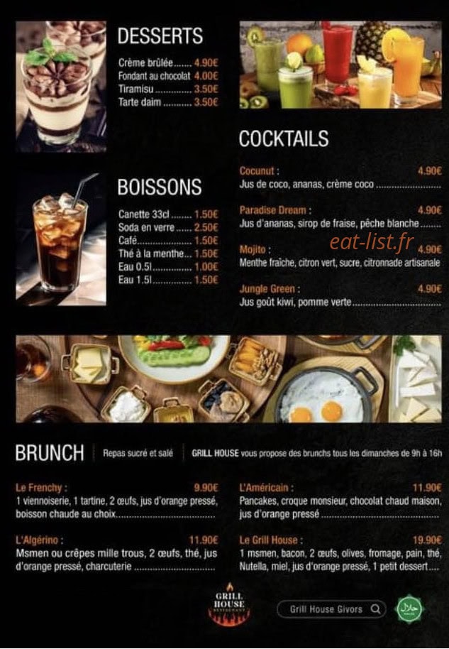 Grill House — carte page 4