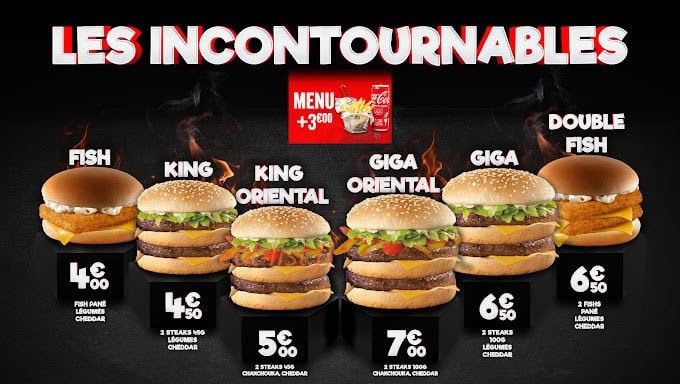 King Giga Burger — carte page 4