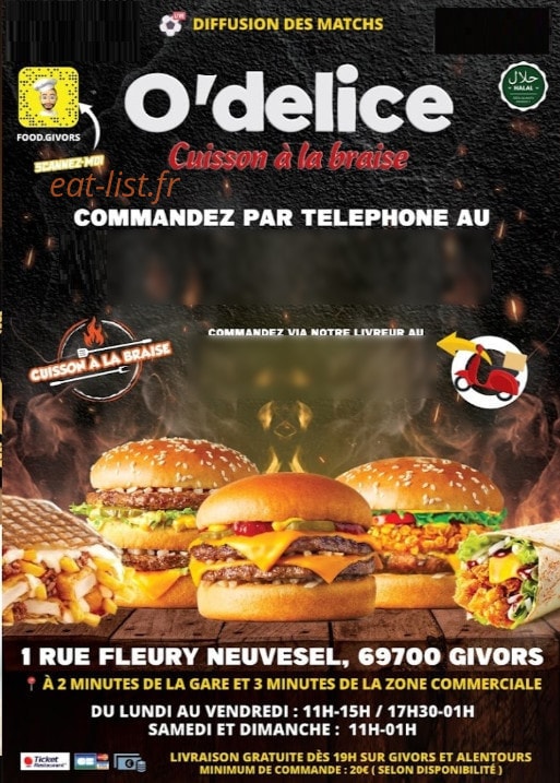 O’Delice — carte page 1