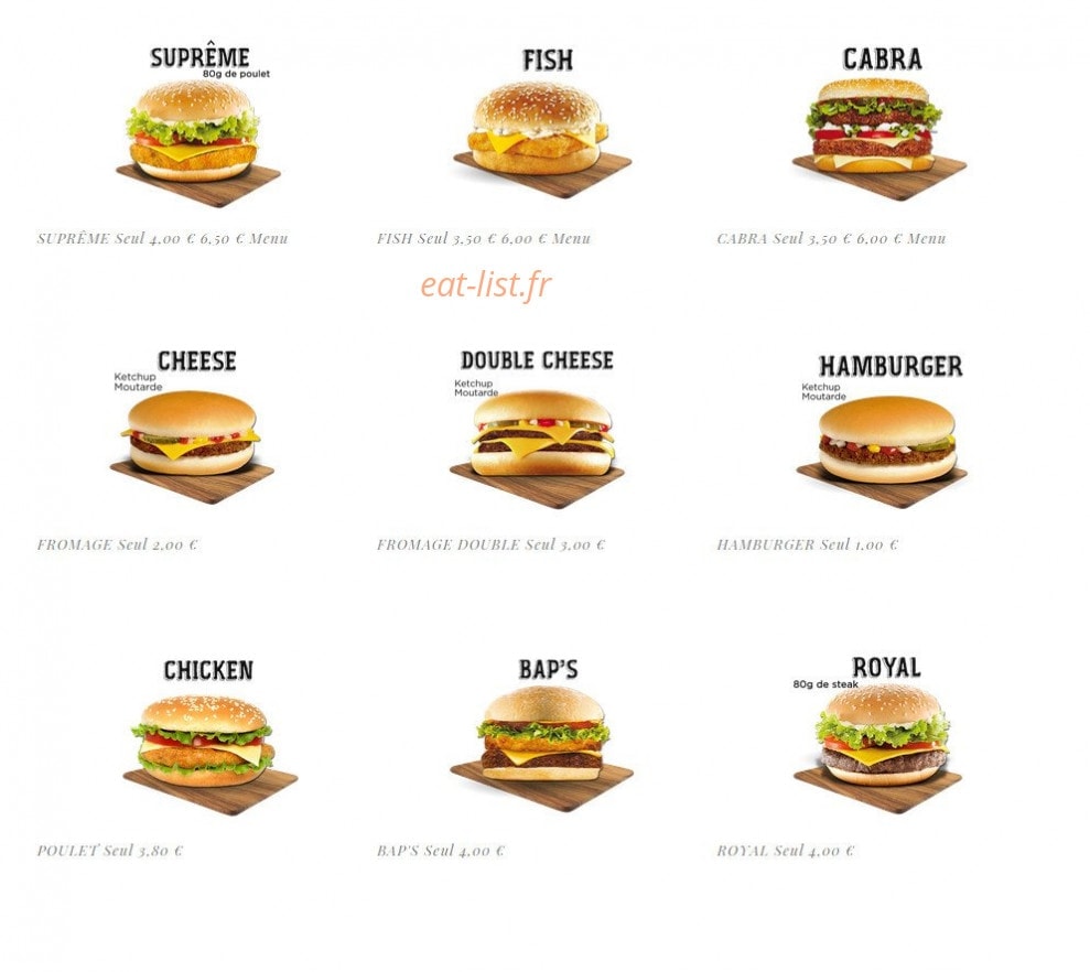 Pamburger — carte page 4