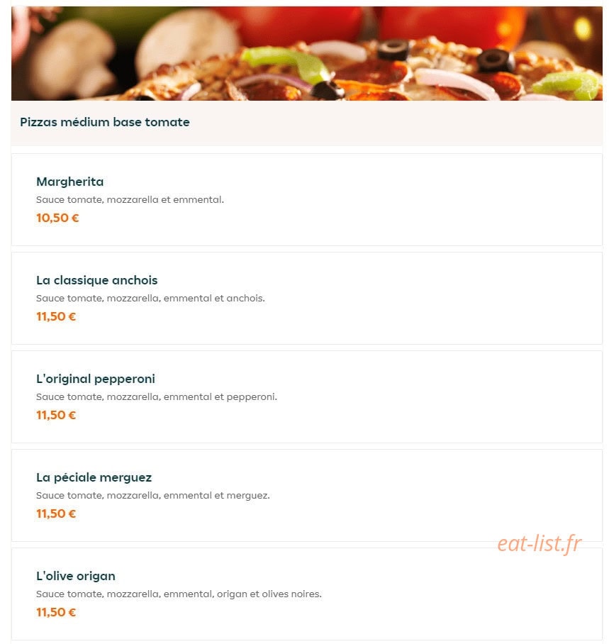 Pizza box — carte page 2