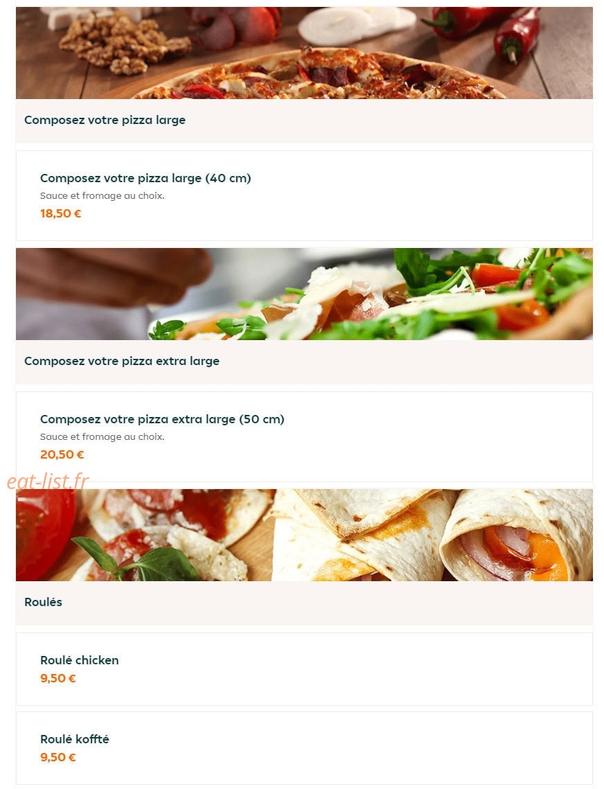 Pizza box — carte page 13