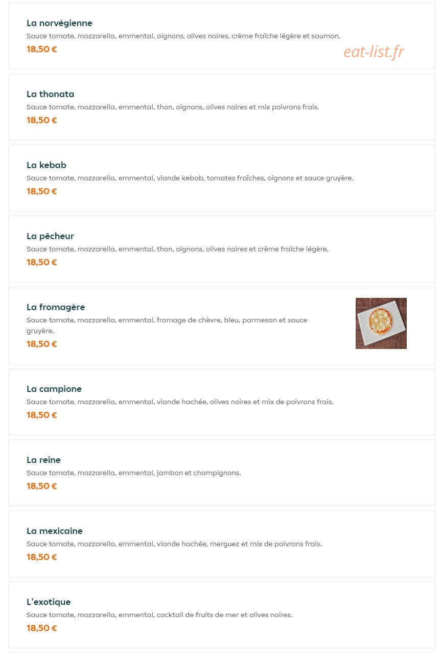 Pizza box — carte page 9