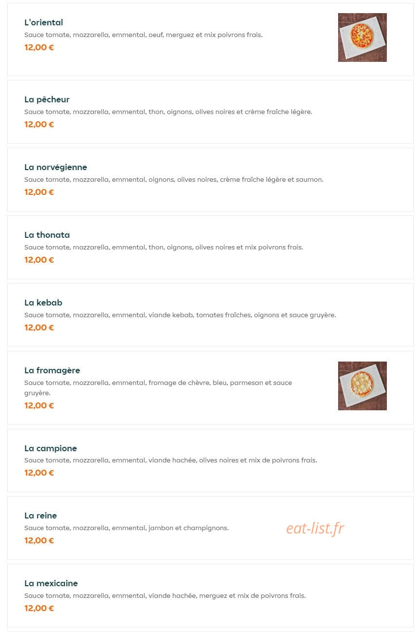Pizza box — carte page 3