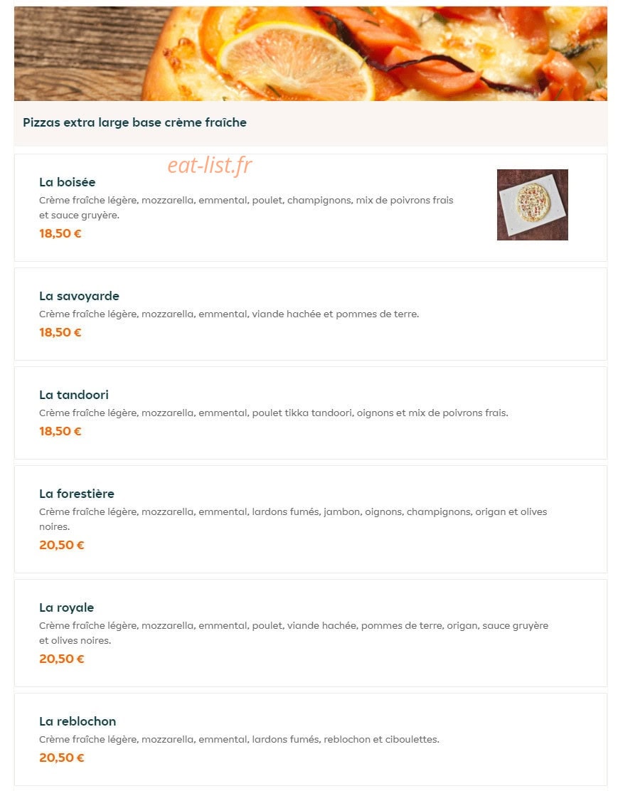 Pizza box — carte page 11