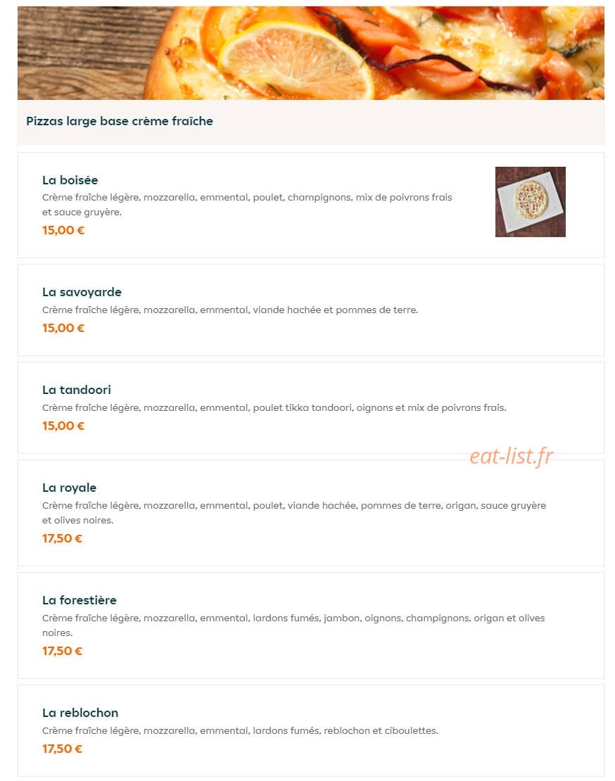 Pizza box — carte page 12