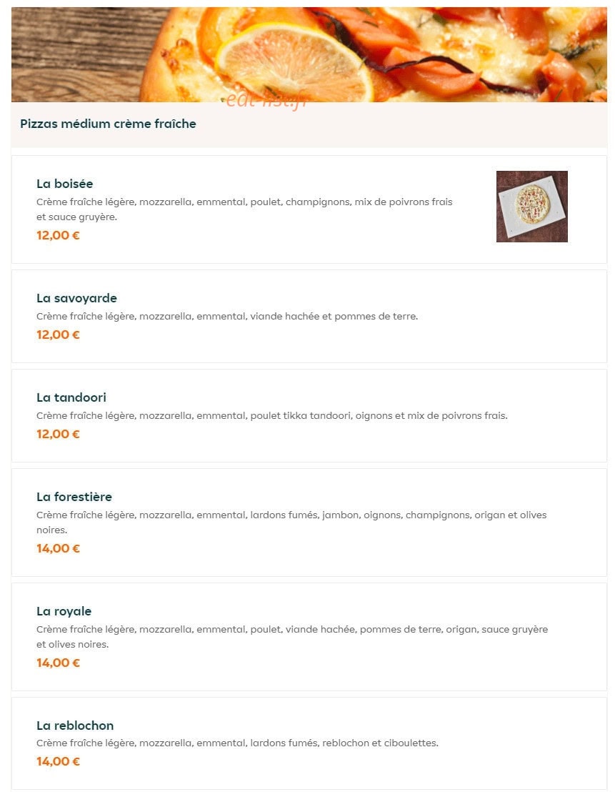 Pizza box — carte page 1