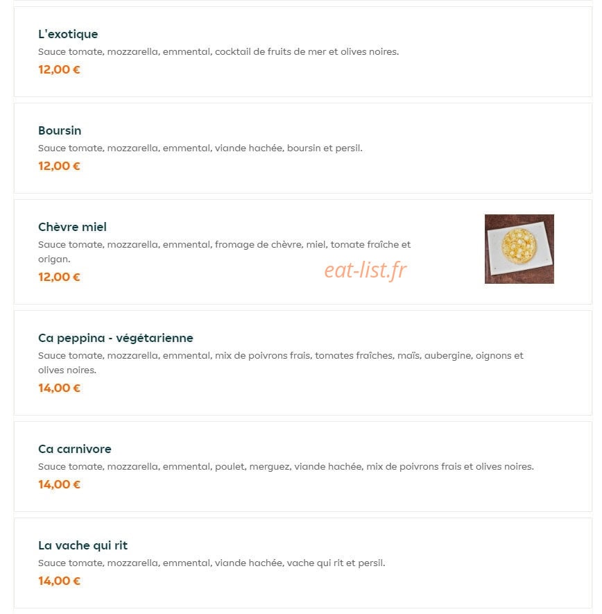 Pizza box — carte page 4