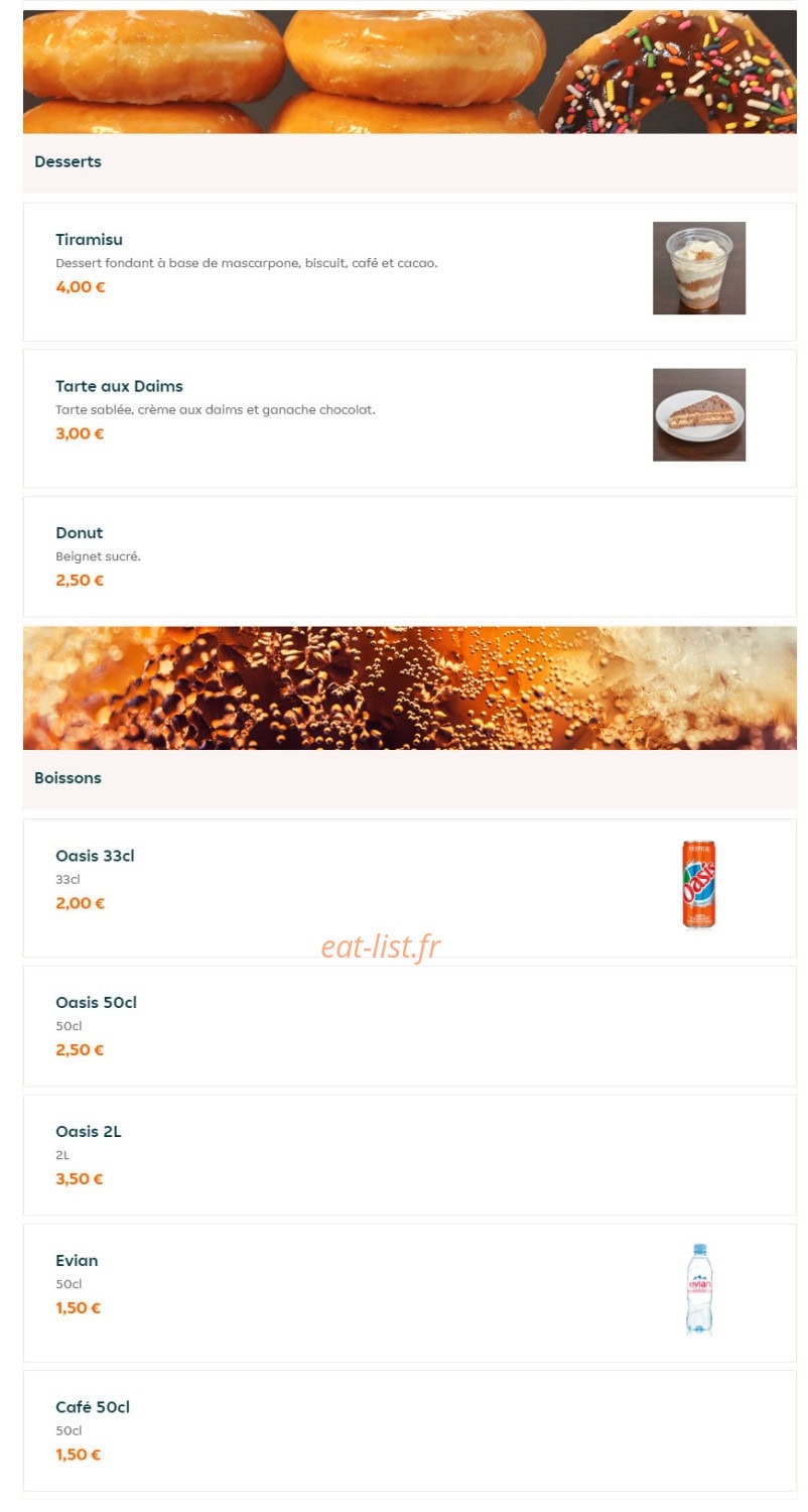 Pizza box — carte page 15