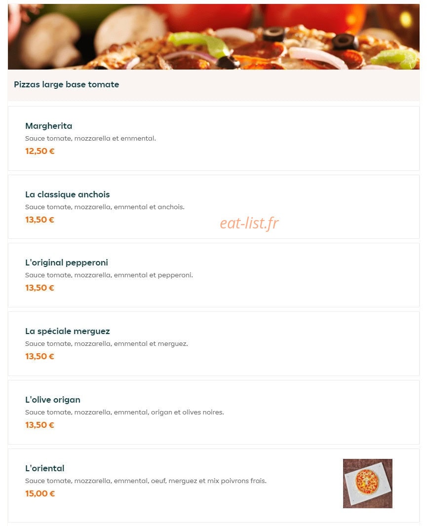 Pizza box — carte page 5