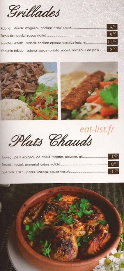Restaurant L'Eden — carte page 5