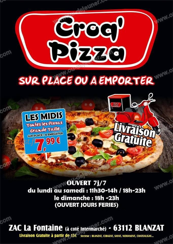 Restaurant L'Eden — carte page 1