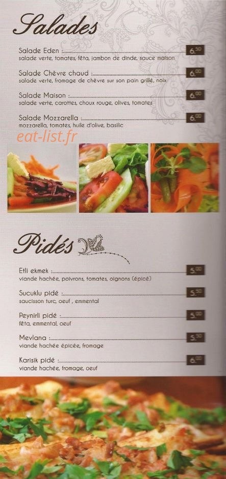 Restaurant L'Eden — carte page 3