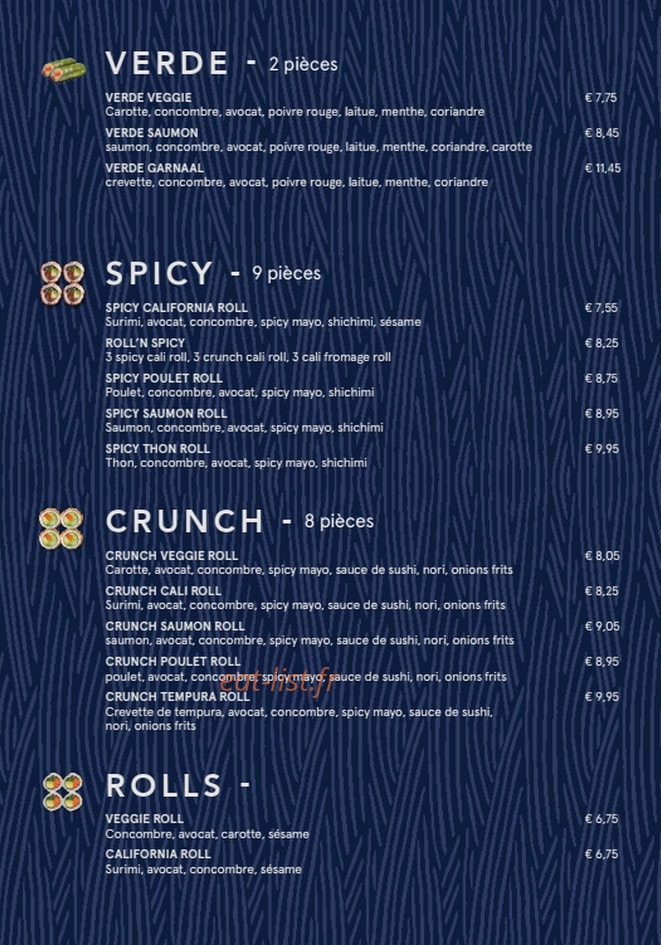 Sushi Daily — carte page 3