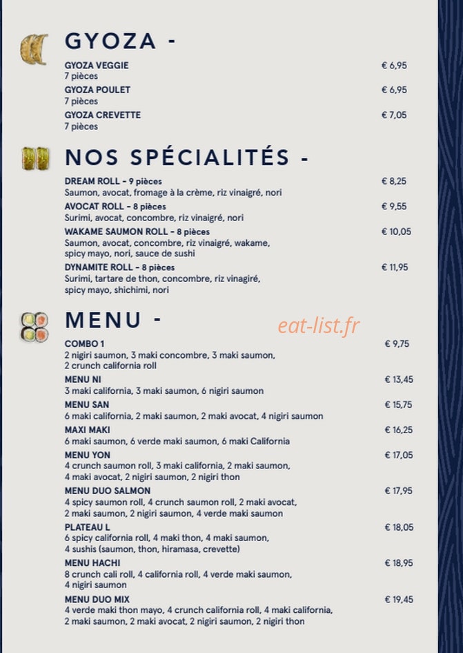 Sushi Daily — carte page 4