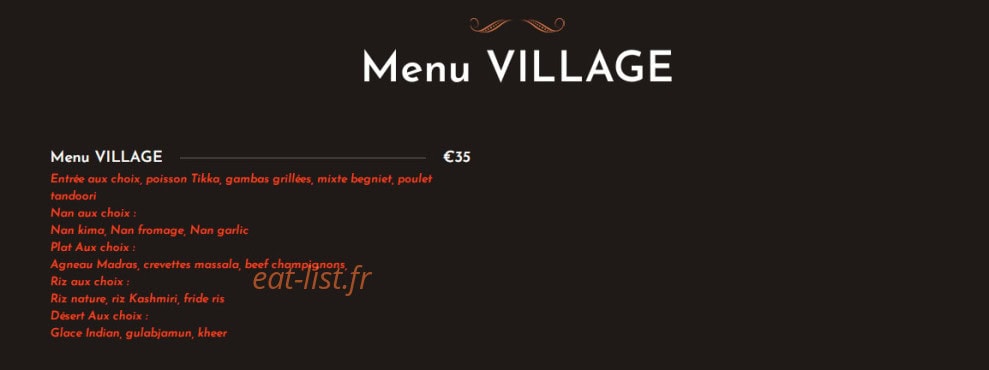 Village Indian — carte page 4