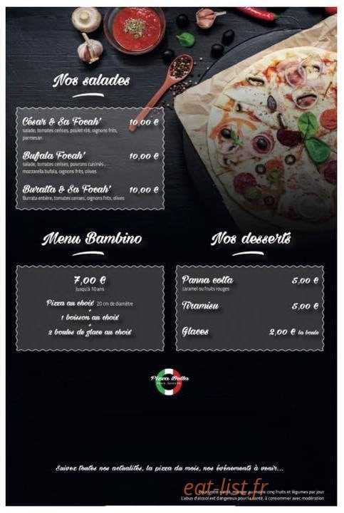 Pizza Bella — carte page 3