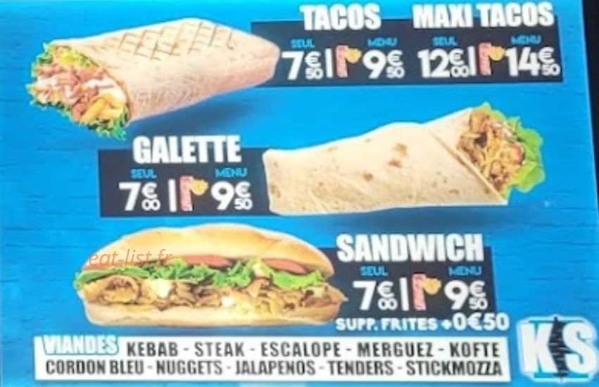 Kebab de Saint Bonnet — carte page 4