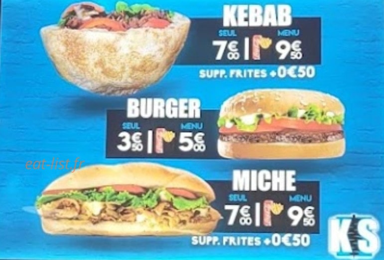 Kebab de Saint Bonnet — carte page 3